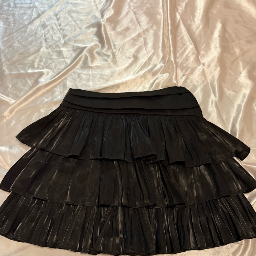 Elegant Black Tiered Skirt